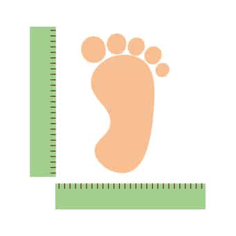 足の測定,イメージ